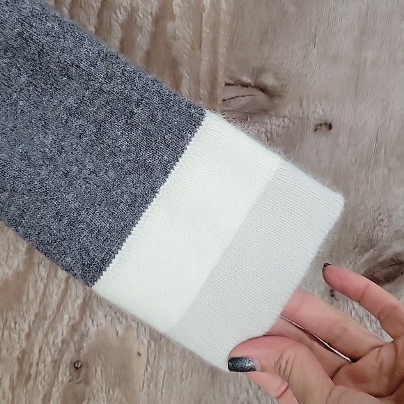 RAG + BONE Size Small Gray Wool Sweater Dress with Contrast Trim - Picture 2 of 8